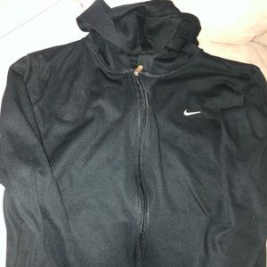 Zip up black nike hoodie